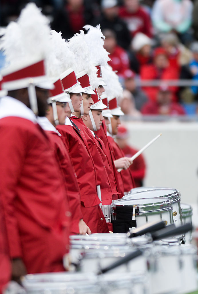 Arkansas marching band performs